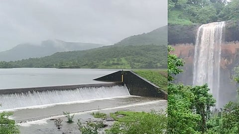 Sawatsada waterfall and Adare dam in Chiplun