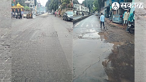 Sevakunj Chowk and road in Nimani is in bad condition