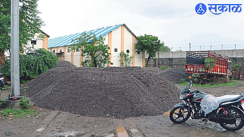 Illegal sand stock deposited in collector office