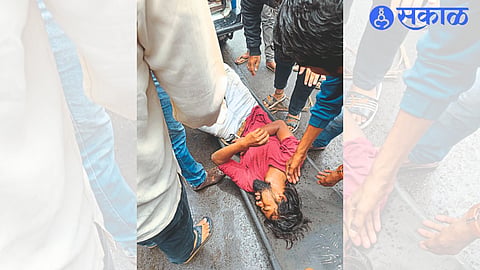 Bike rider injured after being hit by a bus at City Center Mall Chowk.