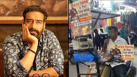 ajay devgn bheek maango andolan for actor ajay devgn against online gaming ad nashik man viral video