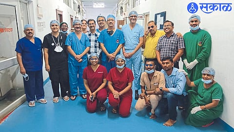 The medical team at Jawahar Foundation Hospital who resuscitate the newborn baby along with the mother.