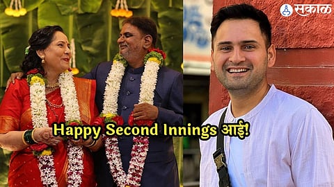 siddharth chandekar mother seema married second time marathi celebrity news