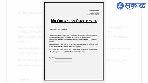 No Objection Certificate file photo