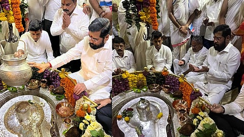 cm eknath shinde at bhimashankar temple last shravan somvar 2023 politics pune