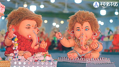 Shree Ganesha idols in different forms have entered the market