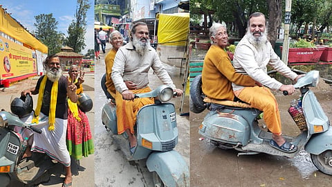 modern day Shravan bal who went on world tour with his mother entered thergaon