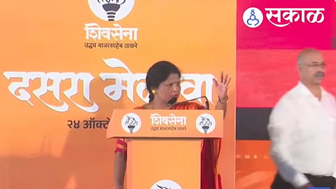 Dasara Melava 2023 sushma andhare Slam Devendra Fadnavis Shivaji Park speech marathi news