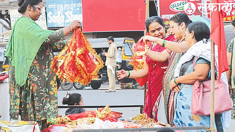 While shopping for women on Fridays for Ghatsthapana