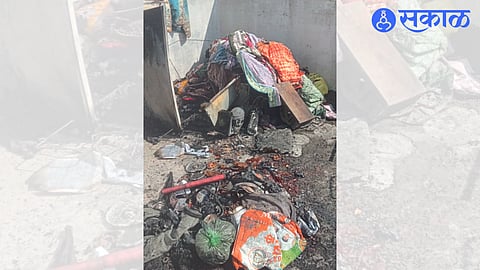 Household items burnt in the fire.
