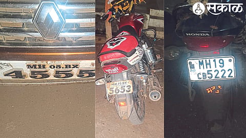 Bikes and car recovered from the spot
