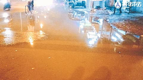 Stagnant water on Old Agra road in Malegaon
