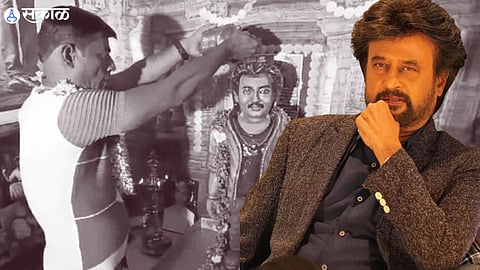 A fan is worshiping actor Rajinikanth by building a temple in tamilnadu madurai