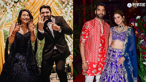 anurag worlikar and malvika engagement with their partners