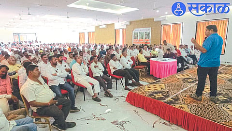 Experts of the company informing the farmers about papaya cultivation technology and various diseases of the crop in the workshop