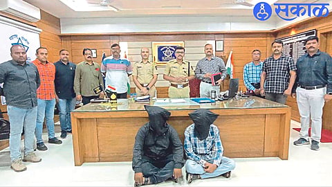 Police officers and teams present with suspects in custody in case of property transaction.