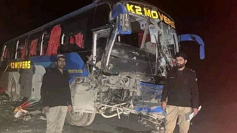 pakistan terrorist attack on bus in gilgit baltistan over 10 people killed 25 injured marathi news