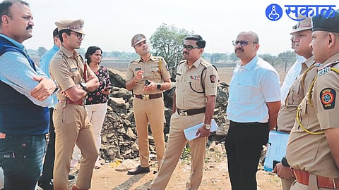 Officers of Police, Municipal Corporation, Zilla Parishad were present during the inspection of the marathon route.