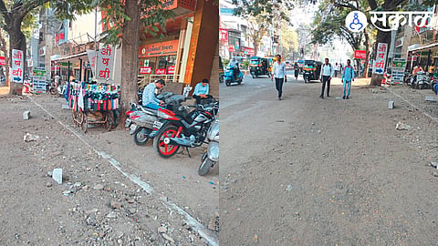 road was cleared for traffic after Municipal Corporations strict action jalgaon news