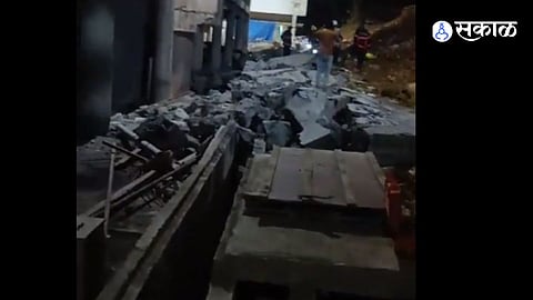 Wall Collapsed Near Film City