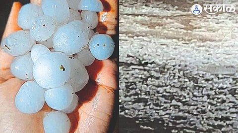 Hail rain in Parola area on Monday night.