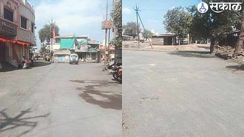 Asphalting near Vindhyavasini Mata Temple, In the second photograph, the changed face of 'T Point' area.
