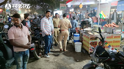 Ongoing foot patrolling of the police within the limits of Chunchale Police Station.