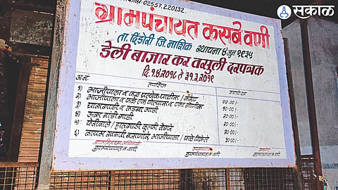 Tax collection board in market since five years ago.