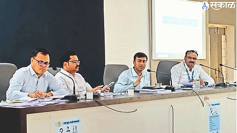 Collector Abhinav Goyal speaking in a review meeting in connection with the upcoming Lok Sabha elections.