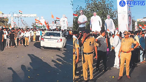 Police arrangements made at Chaufuli And the crowd of workers