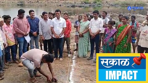 Sakal Impact: अखेर, कुर्लोदमध्ये पुलाच्या बांधकामाला मुहूर्त झाला.