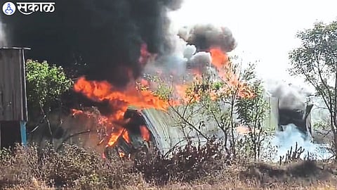fire broke out at an electric bike manufacturing company near Ambad Link Road.