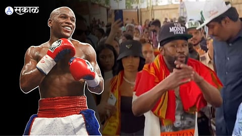 Legendary Boxer Floyd Mayweather Visits Mumbai's Siddhi Vinayak Temple Marathi News