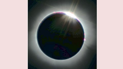 Khagras solar eclipse