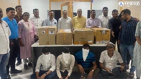 Suspects arrested in case of fake iPhone accessories. including the Special Squad of the City Crime Branch.