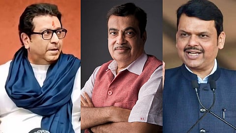 Raj Thackeray, Nitin gadkari and Devendra Fadnavis