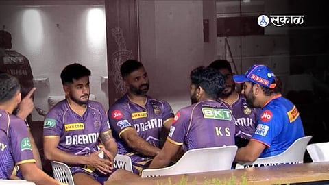 Rohit Sharma : KKRच्या ड्रेसिंग रूममध्ये रोहित शर्माची एन्ट्री.. अफवांच्या बाजारात चाय पे चर्चांना उधाण