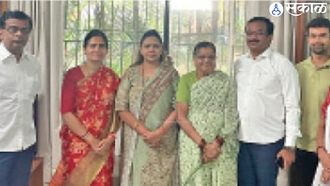 Pawar family gathered at the residence of MLA Nitin Pawar