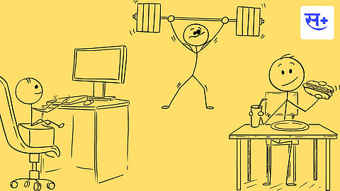 exercise, eating working habit