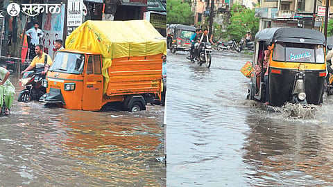 Heavy rain continued in the city on Thursday afternoon.