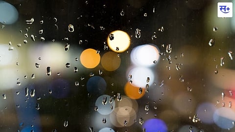 rain from glass