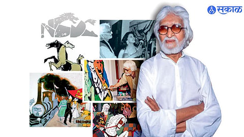 great painter MF Hussain aka Maqbool Fida Husain referred to as Picasso of India