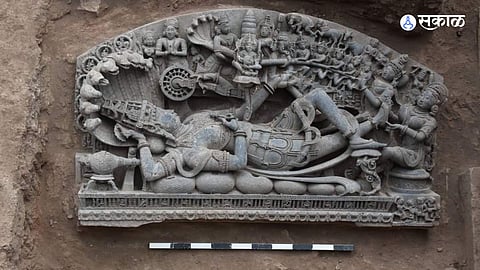 sheshashayi vishnu statue found in buldhana