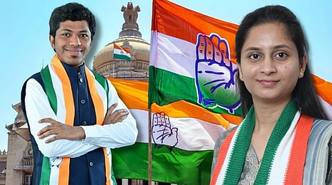 Congress candidate Sagar Khandre Priyanka Jarkiholi