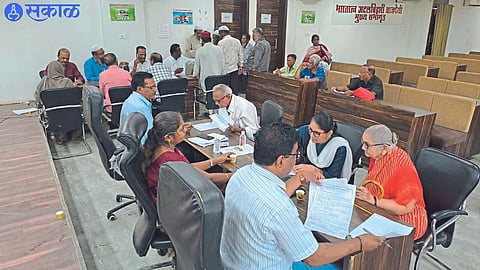 Municipal Officers hearing objections received under the Revised Taxation Procedure of Properties in the Municipal Hall.