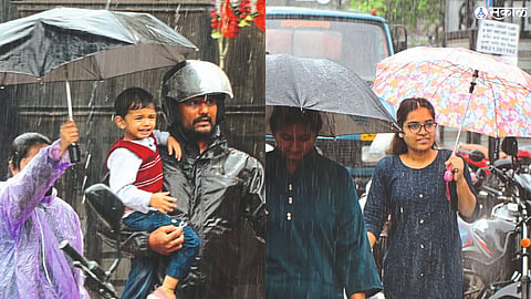 Due to the rain that started in the city from Sunday morning, the citizens rushed.