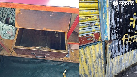 Riddles broken by thieves. In the second photo, the thieves were caught on CCTV.