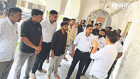 While inspecting the site of the proposed Unovation Center which is being realized from the concept of MLA Satyajit Tambe, Mr. Tambe