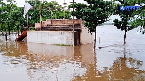 Pune Rain Update: पिंपळगाव खडकी येथे स्मशानभूमी व शर्यतीचा घाट पुराच्या पाण्याखाली.
