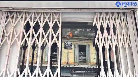 Cut shop shutters.